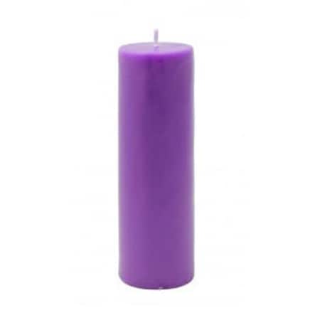 Zest Candle Zest Candle CPZ-120-24 2 x 6 in. Purple Pillar Candle -24pcs-Case - Bulk CPZ-120_24